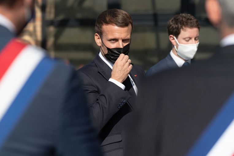 Frans president Emmanuel Macron. Beeld Photo News