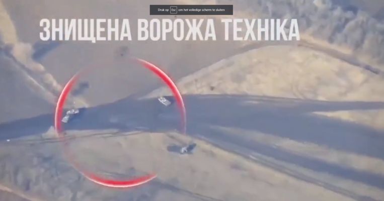 Il filmato catturato da un drone ucraino mostra un fallito attacco russo a Zaporizhia.  immagine rv
