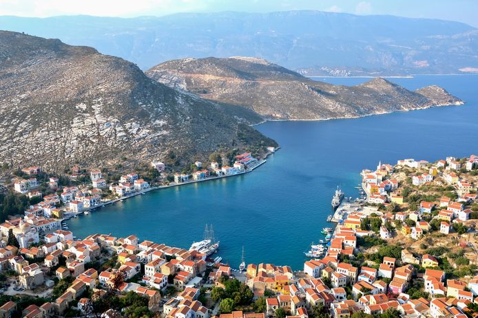De baai van het eiland Megisti (Kastellorizo).