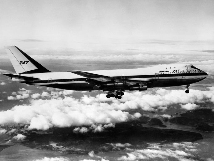 Februari 1969. Boeing voert testvluchten uit met de 747.
