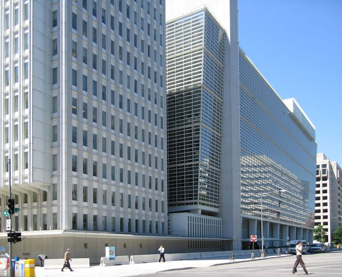 Het hoofdkwartier van de Wereldbank in Washington.
