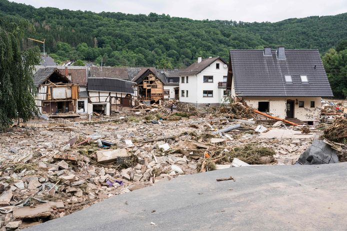 Het verwoeste dorpje Schuld nabij Bad Neuenahr