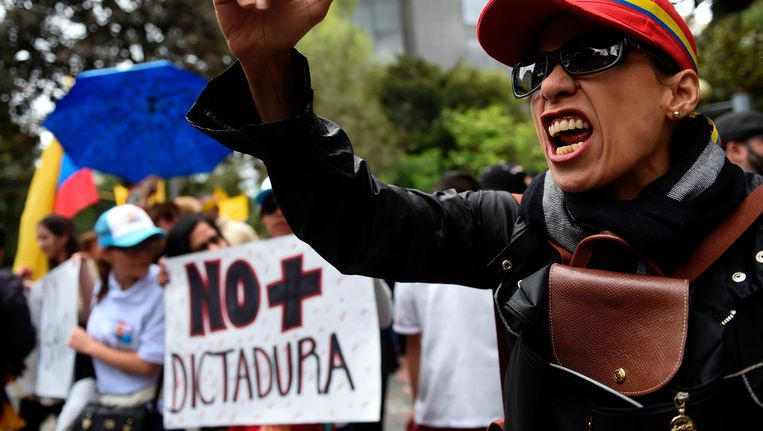 Protesten tegen president Nicolás Maduro. Beeld afp
