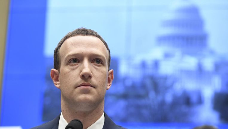 Zuckerberg werd woensdag door leden van het Huis avan Afgevaardigden aan de tand gevoeld Beeld anp