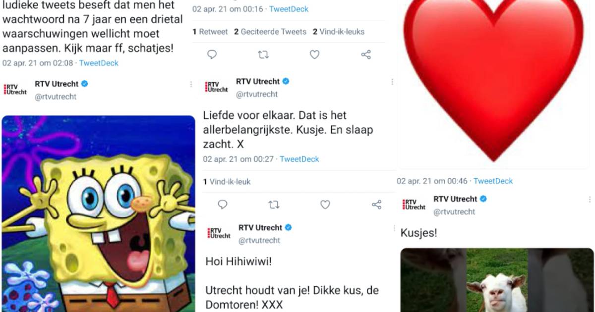 Onbekend Persoon Breekt In Op Twitteraccount Van Rtv Utrecht Sweet Dreams Schat Utrecht Gelderlander Nl