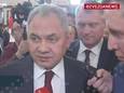 Russisch defensieminister Sergej Sjojgoe tijdens het interview.