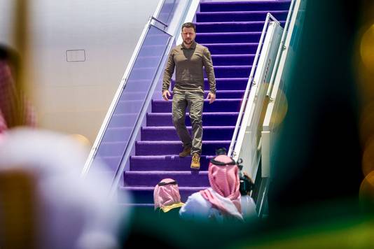 De Oekraïense president Zelensky was midden mei naar Djedda, in Saudi-Arabië, getrokken voor een top met Arabische landen.