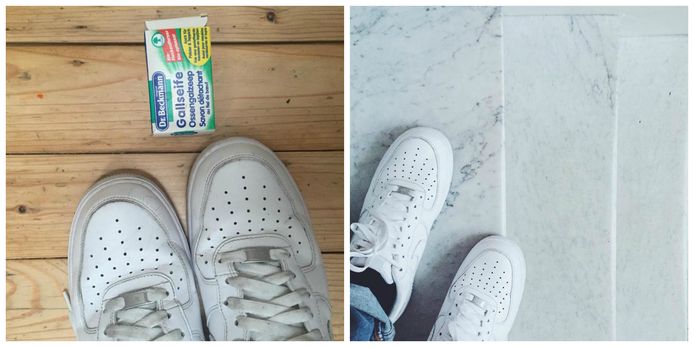 wasserette Met andere bands gans Getest: de ultieme hack om witte sneakers terug wit te krijgen | Mode &  Beauty | hln.be