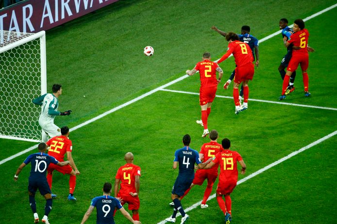 Samuel Umtiti, de Franse verdediger die op het WK van 2018 de winning goal scoorde tegen de Rode Duivels.
