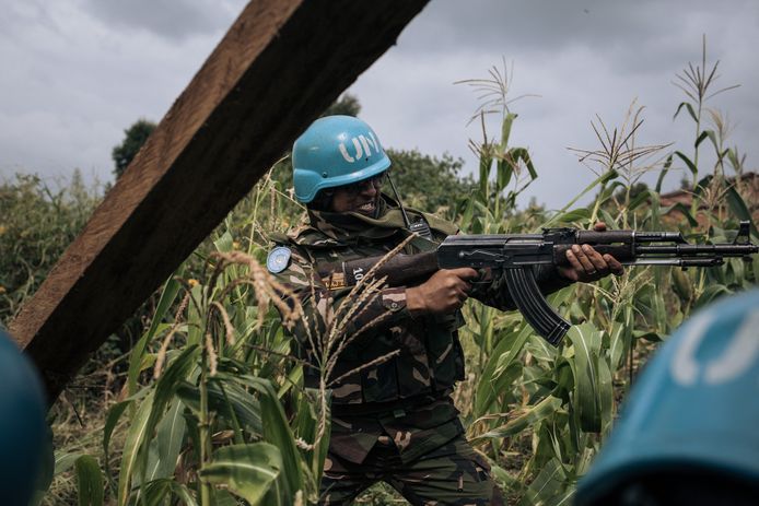Een Bengaalse soldaat die deelneemt aan de VN-missie in Congo.