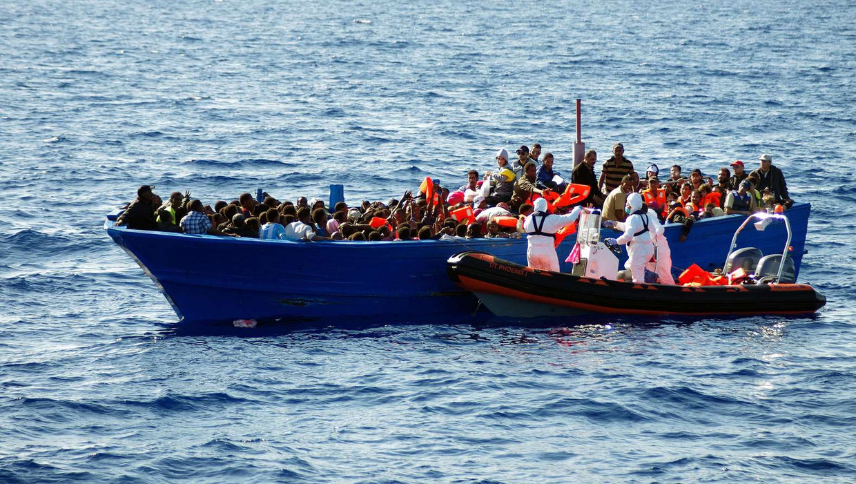 De VVD wil dat er een einde komt aan de stroom van asielzoekers naar Europa. Beeld anp