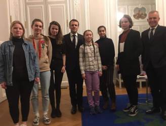 Macron ontvangt Greta Thunberg, Anuna De Wever en Kyra Gantois in het Elysée: “Het was een positieve ontmoeting”