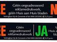 Met de nee-ja-sticker kunnen Nederlanders duidelijk aangeven wat ze willen.