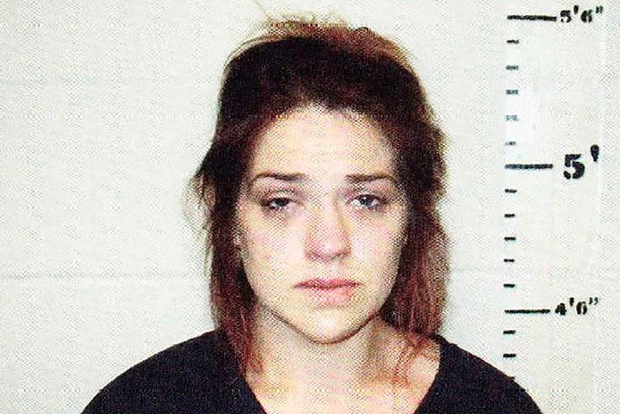 Taylor Parker (27) zit sinds vrijdag in de gevangenis in Oklahoma. Haar uitlevering naar Texas volgt.