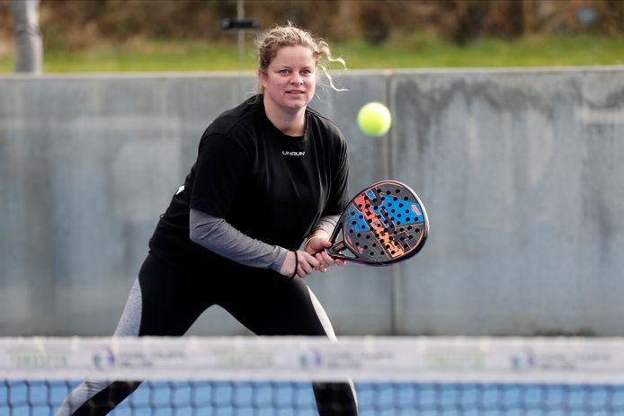 Kim Clijsters speelt padel in Bree.