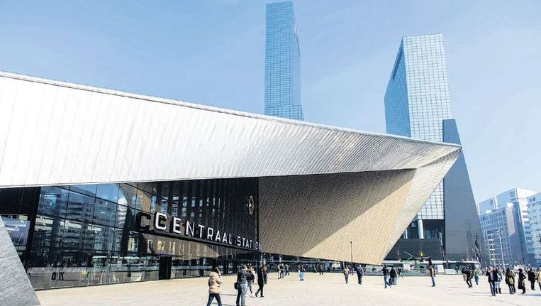 Het nieuwe Rotterdam Centraal, boegbeeld van het nieuwe Rotterdam. Beeld Ronald van den Heerik, HH