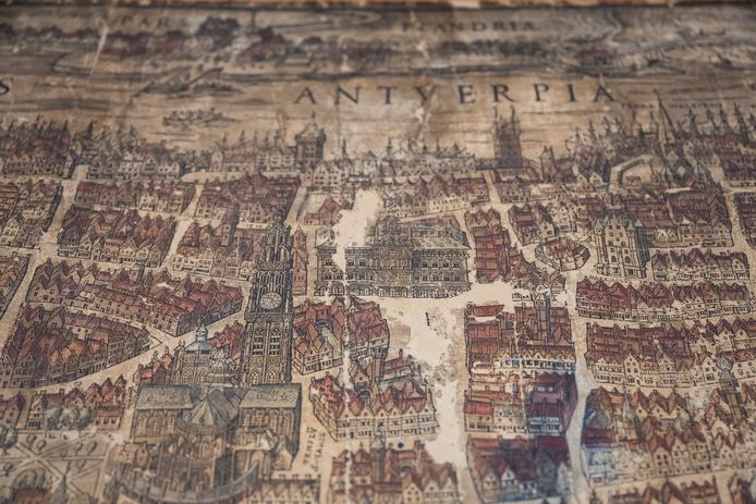 Oudste nog bestaande stadsplan Antverpia wordt gerestaureerd voor ...