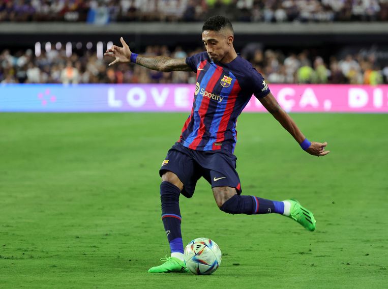 Ook de Braziliaanse aanvalller Raphinha speelt nu voor Barcelona. Beeld AFP