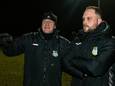 WHS-trainer Karl Vergouwen (l) zou eigenlijk blijven, maar vertrekt toch uit Sint-Annaland.