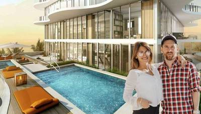 KIJK. Messi kocht in dit luxecomplex in Miami al een héle verdieping, met zwembad op terras en geweldig oceaanzicht