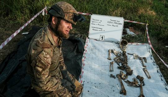 De Oekraïense lijkenberger Oleksi Joekov (1985-2026) genoot respect, ook van de Russische militairen