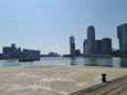 Het stadsstrand aan de Rijnhaven.