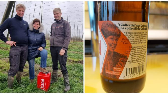 Hopteler Benedikte (49) uit Proven staat afgebeeld op flesjes Cristal: “Blijk van vertrouwen voor onze goede leverancier” 