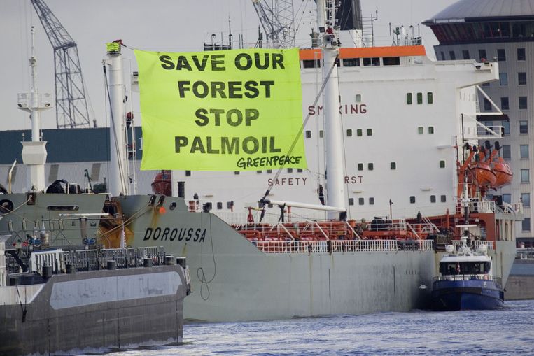 Greenpeace-protest tegen palmolie Beeld ANP