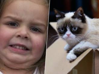 Ruby (4) gaat viraal omdat ze zo zuur lacht als Grumpy Cat
