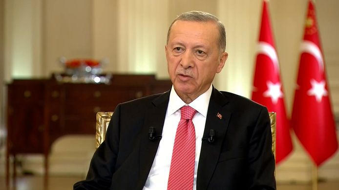 Erdogan tijdens een gesprek bij CNN Türk.