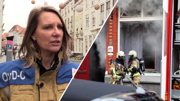 Grote brand in historisch gebouw Bergen op Zoom: 'Ik zag de vlammen uit het huis komen'