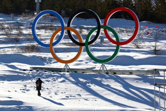 De olympische ringen.