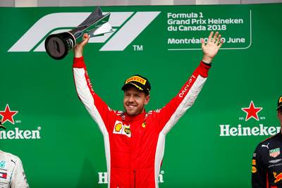 Alleen te vroeg vlaggende Harlow brengt Vettel van slag in Montreal