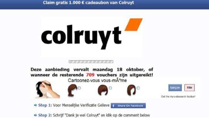 Colruyt dient klacht in tegen valse Facebookreclame