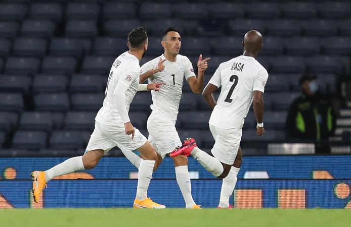 Bij Eran Zahavi brandt het vuur zeker nog: hier in actie voor Israël.