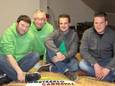 De kerngroep van carnaval Oosteeklo, met links Stijn Van De Veire.