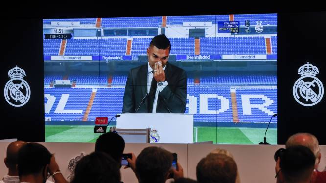 Emotionele Casemiro houdt het niet droog bij afscheid van Real Madrid 