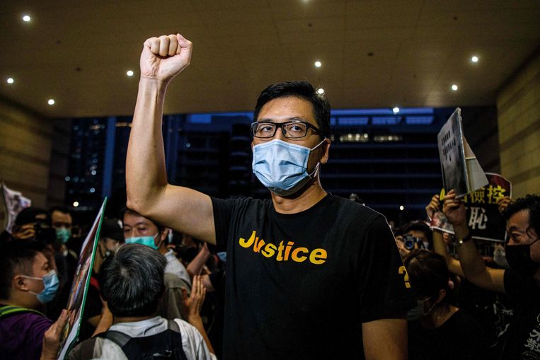 Pro-democratieactivist Lam Cheuk-ting op archiefbeeld. Beeld AFP