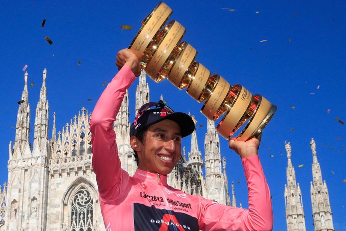Giro-winnaar Egan Bernal sprokkelde 2,8 miljoen euro bij elkaar.
