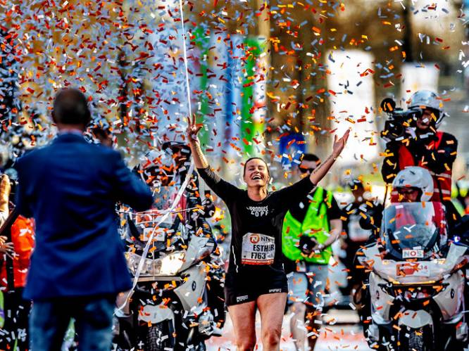Esther verloor acht teennagels en kwam als laatste over de finish bij de marathon, toch is ze trots