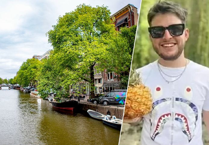 De 22-jarige Danny Castledine (R) werd vermoord aan de Amsterdamse Singel.