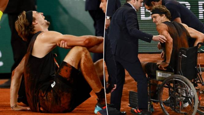 Zverev scheurde verschillende ligamenten in rechtervoet en lijkt kruis te moeten maken over Wimbledon - Nadal treft Ruud in finale Roland Garros