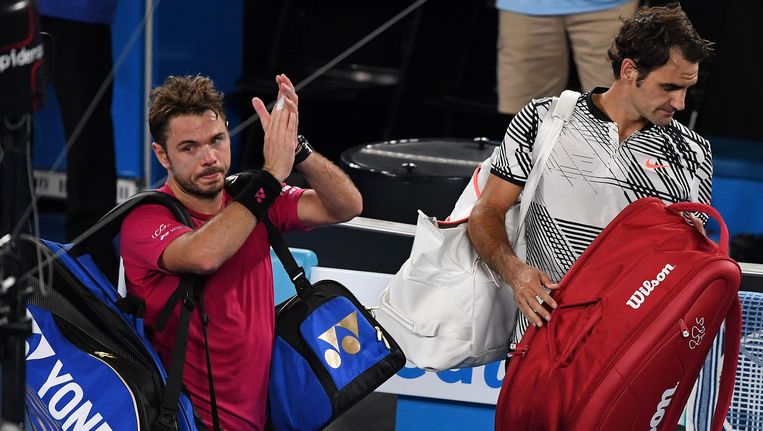 Stan Wawrinka na zijn verloren halve finale tegen Federer op de Australian Open Beeld anp