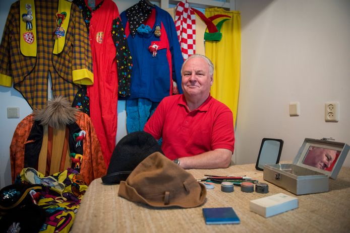 Albert Leo vorig jaar, toen hij na ruim 25 jaar stopte met zijn clownsact.