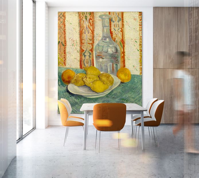 Van Gogh - karaf en schotel met citrusvruchten.