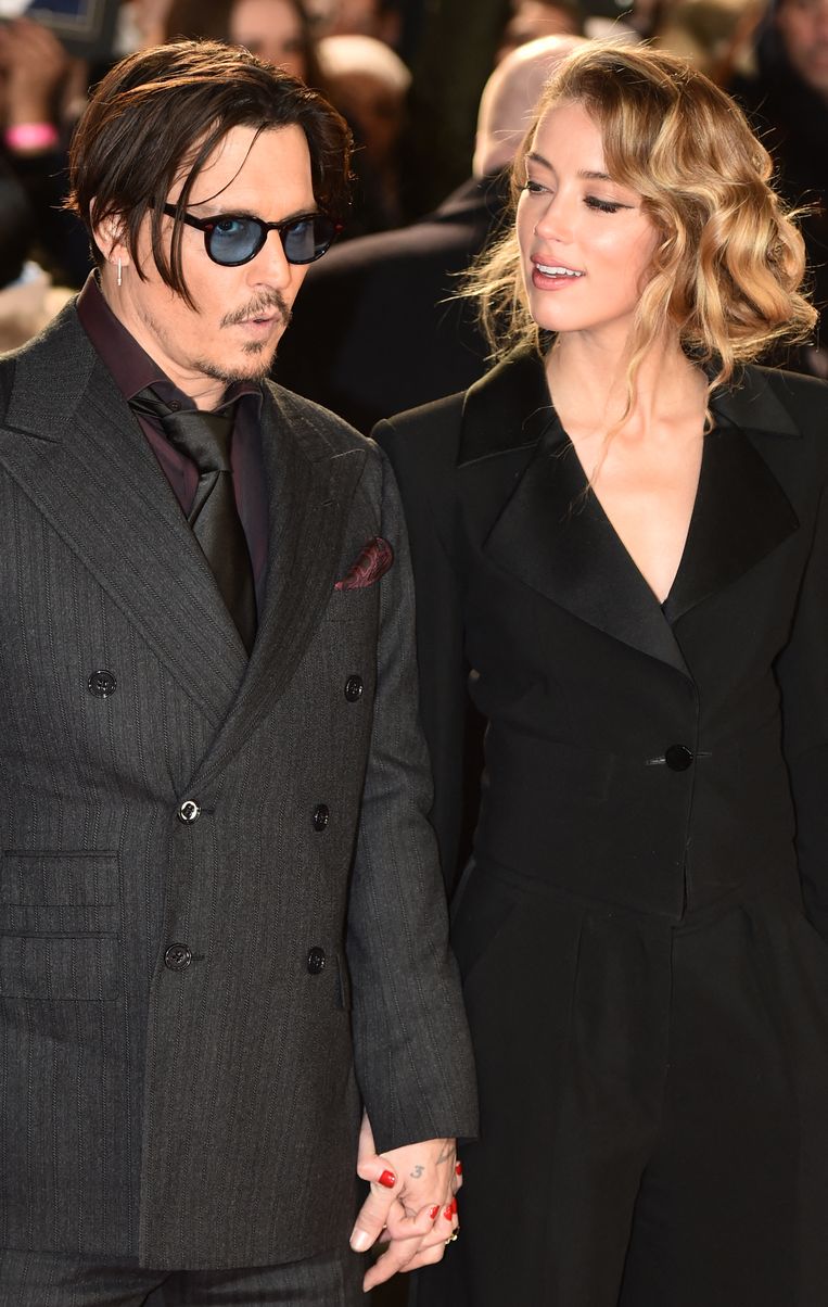 Johnny Depp en Amber Heard Beeld AFP