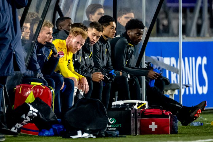 Jort van der Sande na zijn wissel tegen Jong AZ vorige week vrijdag.