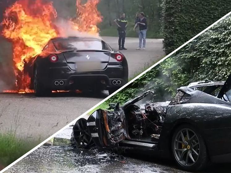 Waar rook is... Ferrari van 400.000 euro gaat in vlammen op in Blaricum