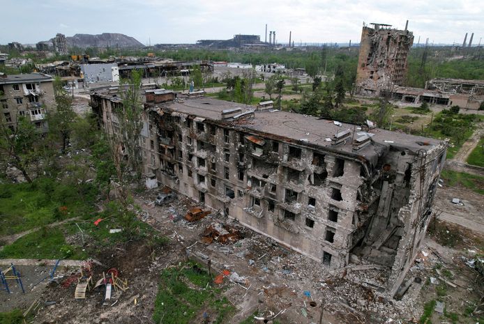 The destroyed city of Mariupol.