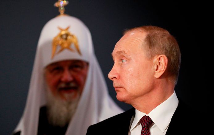 Patriarch Kirill en de Russische president Poetin.